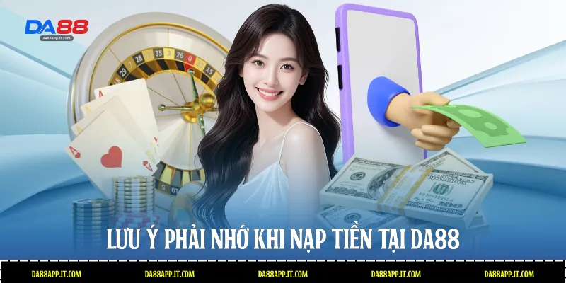 Lưu ý phải nhớ khi nạp tiền tại Da88 